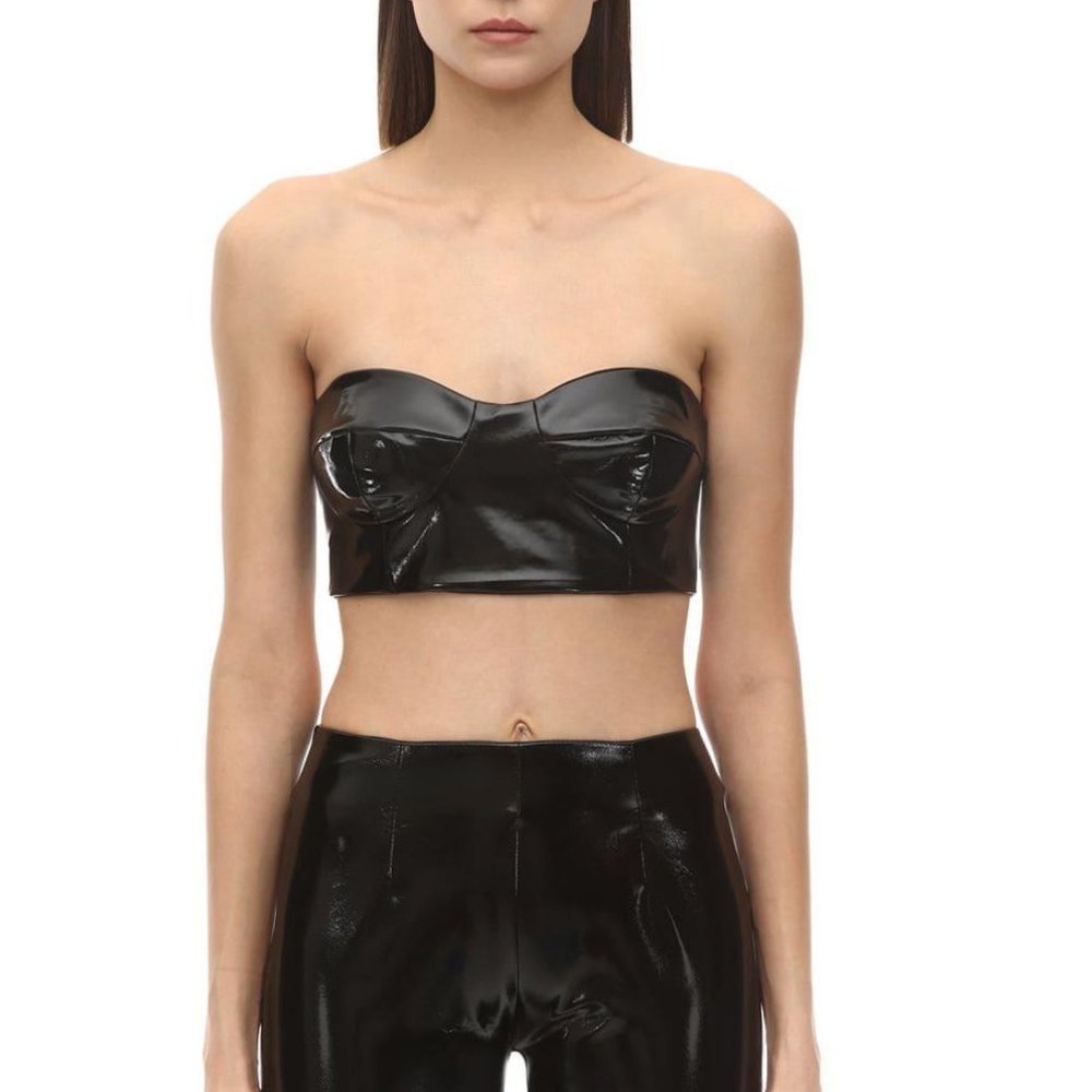 GCDS Vinyl Corset Top